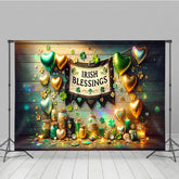 Aperturee - Aperturee Rainbow Wall Irish Blessings St Patricks Backdrop